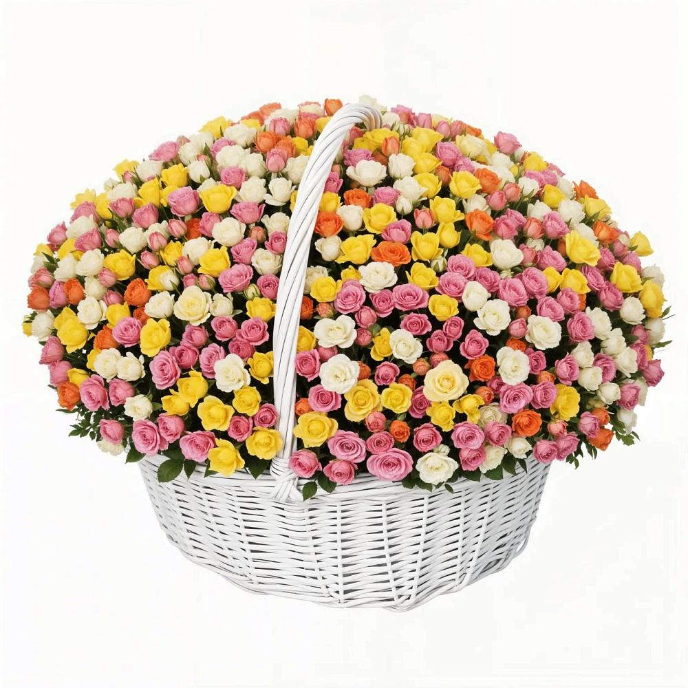 Премиум корзина Кустовых Роз в Чебоксарах Премиум букет из: Розы в Чебоксарах