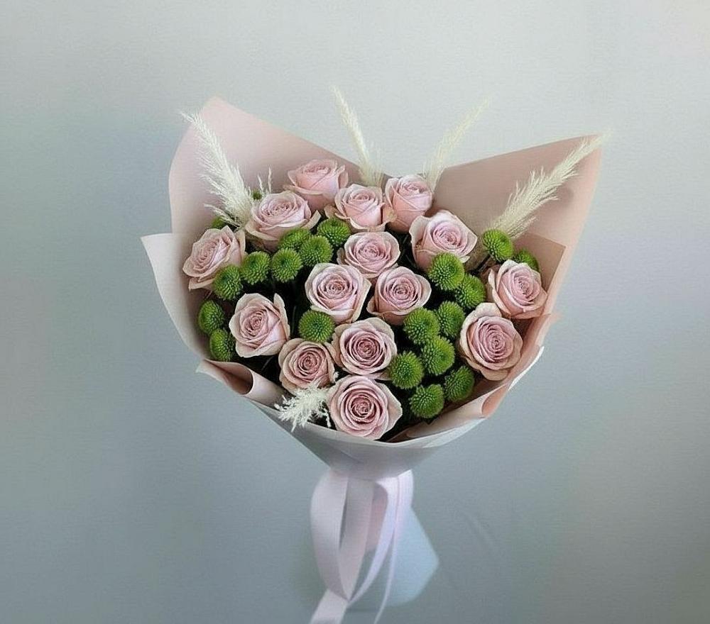 Букет цветов из: Розы и Хризантемы в Чебоксарах