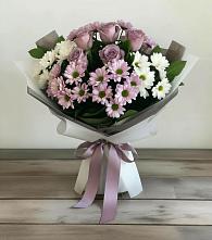 Букет цветов из:  Хризантемы и Розы #REPLACE_PRED# Чебоксарах