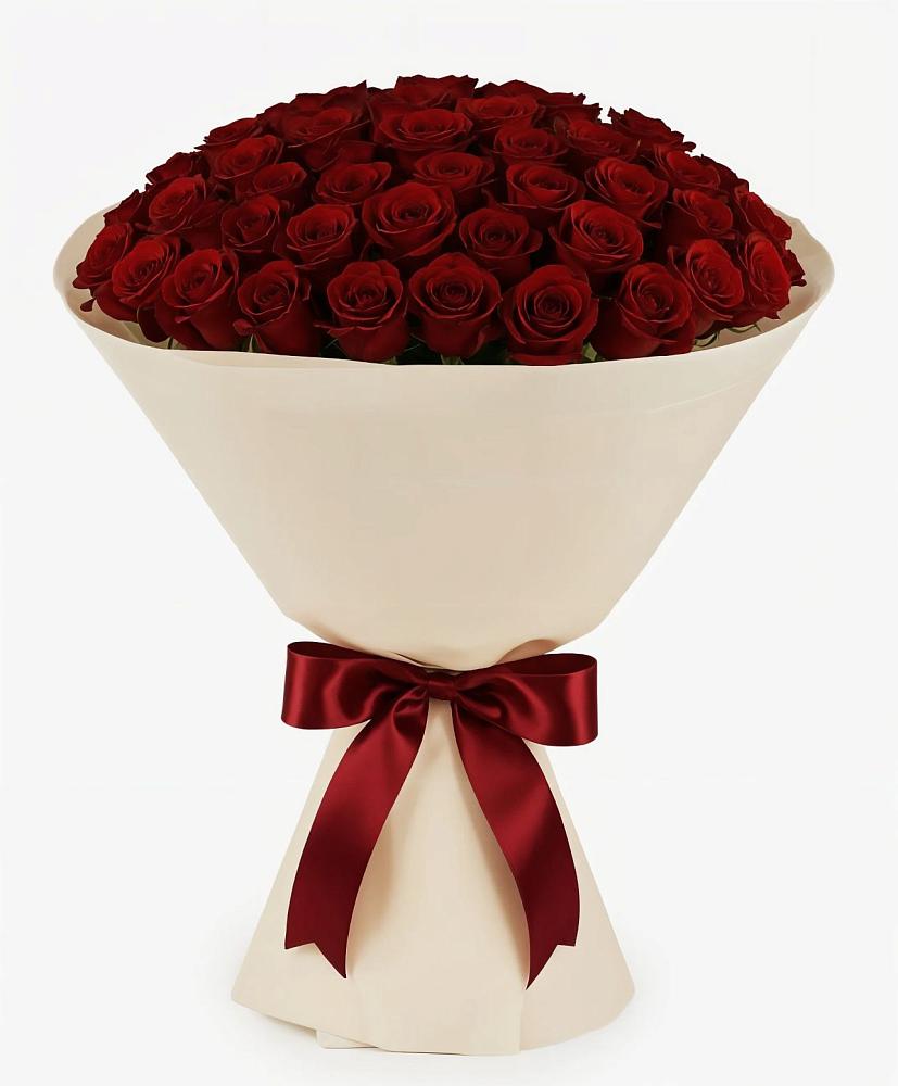 Букет 101 Бордовая роза Блэк Бакарра в Чебоксарах