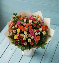 Букет Микс из разноцветных кустовых роз #REPLACE_PRED# Чебоксарах